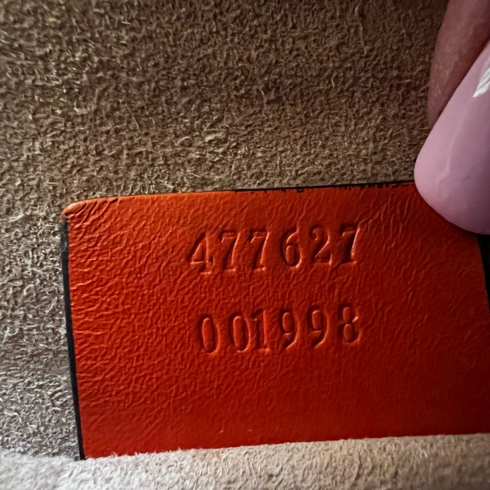 GUCCI Sylvie Bold Orange Wristlet/Shoulder Bag Authentic - Picture 13 of 17